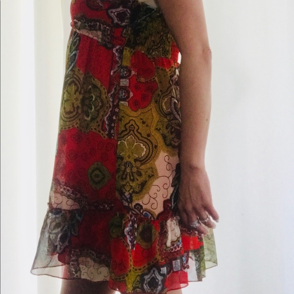 Twenty One Paisley Print Strapless Tunic Top - Picture 2 of 4